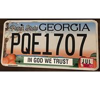 Inga Plaque d'immatriculation Georgia 6x12