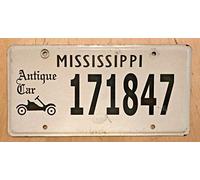 Inga Plaque d'immatriculation Mississippi - Ancien Historique - pour Voiture sans Cheval - 171847-15 x 12 Pouces