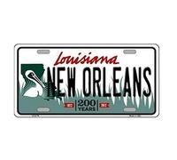 Inga Plaque d'immatriculation New Orleans Louisiana State 200 Years 15,2 x 30,5 cm