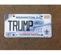 Inga Plaque d'immatriculation Rectangulaire en Aluminium 5.9 x 11.8 inches Washington D C 58ème présidentiel inauural de Trump