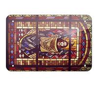 Inga Plaque en métal avec vitraux Religieux « Vitrail » « Notre Dame de Paris » 20,3 x 30,5 cm