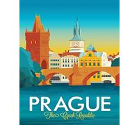 Inga Plaque en métal Prague République tchèque Europe 20,3 x 30,5 cm