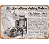 Inga Plaque en métal rétro 1919 Sears Machine à laver avec essoreuse 20,3 x 30,5 cm