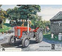 Inga Plaque en métal Vintage Massey Ferguson 65 Mark II Tracteur Fermier 20,3 x 30,5 cm