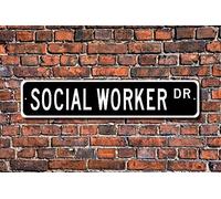 Inga Plaque en métal Vintage pour travailleur Social et Services à la Famille