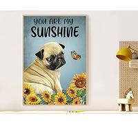 Inga Plaque en métal « You Are My Sunshine Carlin » - Décoration murale - Motif tournesol - 20,3 x 30,5 cm