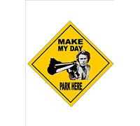 Inga Plaque Murale en métal Clint Eastwood No Parking Fantaisie, Humoristique, 30,5 x 30,5 cm
