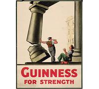 Inga Plaque murale en métal Guinness For Strength 20,3 x 30,5 cm