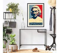 Inga Poster Baruch Spinoza Cadeau Parodie Espoir Philosophie hollandaise Éveil Pense-bête Chambre Rétro Café Store Métal Poster 20,3 x 30,5 cm