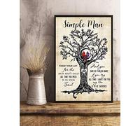 Inga Poster simple avec paroles de lynyrd Skynyrd - Affiche musicale - En métal - Cadeau d'anniversaire - 20,3 x 30,5 cm