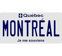 Inga Quebec Montréal Plaque d'immatriculation personnalisée 15 x 30 cm Aluminium Plaque Déco