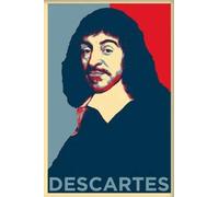 Inga René Descartes Poster mural en métal pour décoration de maison, espoir Rene Philosophie française Mathématicien Cartésien Chambre à coucher Café Store 20,3 x 30,5 cm