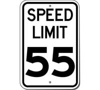 Inga Speed Limit 55 Signe Humoristique Yard Panneau décoratif en étain 8 x 12 Pouces