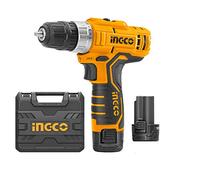 Ingco Cdli1232 Perceuse visseuse à batterie 12 V 2 batteries incluses dans une mallette professionnelle