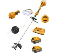 Ingco Cstli200285 Débroussailleuse à batterie 40 V Double Batterie 4 Ah Coupe-bordures Vitesse Et Puissance Réglable Professionnel Jardinage