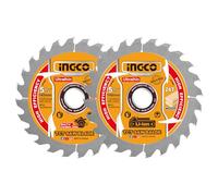 INGCO Lame de Scie Circulaire 2 Pièces, 140 x 20mm, 24 Dents, Anneau de 16 mm TSB1403