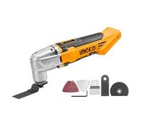 INGCO Outil Multifonction Oscillant 20V Sans Fil,6 Vitesses Variables,Avec Kit d'accessoires 8 pièces,5000-20000r/min,(sans batterie ni chargeur) Pour Retrait, Grattage,Découpe et Polissage