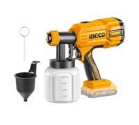INGCO Pistolet à Peinture Lithium-ION sans Fil,Pistolet électrique pour Les Murs, plafonds et clôtures 800ML 40DIN-s 20 V (sans Batterie ni Chargeur) CSGLI2001