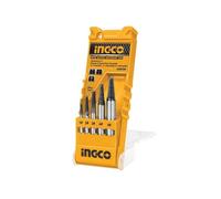 Ingco - Set de 5 Extracteurs de Vis Hélicoïdaux - Type Queues de Cochon - Acier cr-V