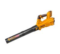 INGCO Souffleur à feuilles sans balais 20 V (corps uniquement) sans fil, vitesse d'air maximale 144 km/h, 18500 tr/min pour l'entretien de la pelouse, le dépoussiérage, le nettoyage des mauvaises