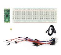 Ingcool Démarrage Kit pour Raspberry Pi Pico, Microcontrôleur Board Basée sur Puce RP2040, Dual-Core Arm Cortex M0+ Processeur Jusqu'à 133 MHz, Comprend Pico, Planche Pain, Câble MicroUSB, etc.