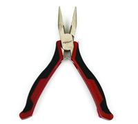 INGDAUM® Mini-pinces - Coupe-frontale, tenaille, pince à bec droit & coudé, pince coupante, pince plate longue - Acier carbone forgé, 55-65 HRC (Pince à becs fins droits nickelée)