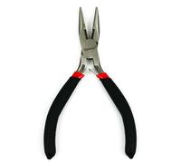 INGDAUM® Mini-pinces - Coupe-frontale, tenaille, pince à bec droit & coudé, pince coupante, pince plate longue - Acier carbone forgé, 55-65 HRC (Pince à becs fins noirs)