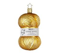 Inge-glas - Décoration de Noël - Laine fine jaune - Verre - Hauteur 11 cm