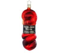 Inge-glas - Décoration de Noël - Laine, pelote de laine - Teint à la main orange - Matériau : verre