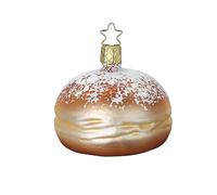 Inge-glas - Décoration de sapin de Noël - Beignets - Verre - Couleur : marron - Hauteur : 6,5 cm