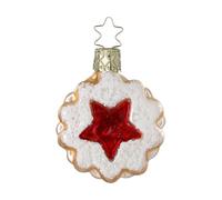 Inge-glas - Décoration de sapin de Noël - Étoile pointue - Rouge - Verre - Dimensions : 6 cm