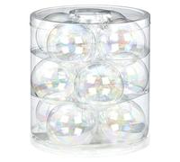 Inge-glas Lot de 12 décorations de Noël irisées 8 cm