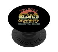 Ingénieur aéronautique drôle rétro Vintage Super-héros Hommes PopSockets PopGrip Adhésif