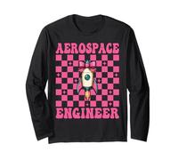 Ingénieur aérospatial Ingénierie Aéronautique Rocket Girl Mom Manche Longue