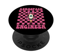 Ingénieur aérospatial Ingénierie Aéronautique Rocket Girl Mom PopSockets PopGrip Adhésif