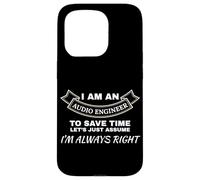 Ingénieur Audio Always Right Sound Tech Mixing Coque pour iPhone 15 Pro