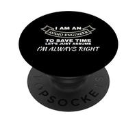 Ingénieur Audio Always Right Sound Tech Mixing PopSockets PopGrip Adhésif