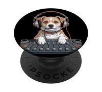 Ingénieur audio pour amoureux des chiens PopSockets PopGrip Adhésif