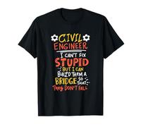 Ingénieur Civil Construire Un Pont Amusant Ingénierie de Construction T-Shirt