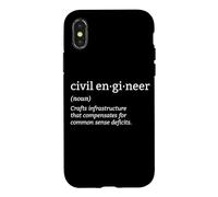 Ingénieur Civil Définition Ingénierie de Construction de bâtiments Coque pour iPhone X/XS
