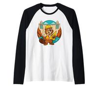Ingénieur de Hoover Dam Funny Beaver Manche Raglan