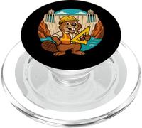 Ingénieur de Hoover Dam Funny Beaver PopSockets PopGrip pour MagSafe