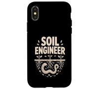 Ingénieur de Sol pour Jardinier Biologique Racines de vers de Terre Coque pour iPhone X/XS