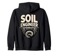 Ingénieur de Sol pour Jardinier Biologique Racines de vers de Terre Sweat à Capuche