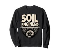 Ingénieur de Sol pour Jardinier Biologique Racines de vers de Terre Sweatshirt