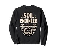 Ingénieur de Sol pour Jardinier Biologique Racines de vers de Terre Sweatshirt