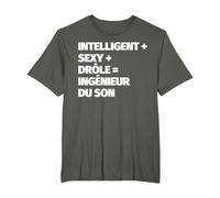 ingénieur du Son drôle T-Shirt, Homme Grandes Tailles, Asphalte, 2X Tall