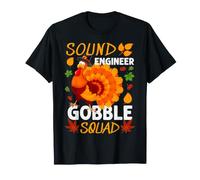 Ingénieur du Son Gobble Squad Turquie Thanksgiving Fall T-Shirt