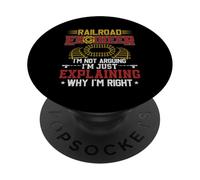 Ingénieur ferroviaire, Je ne discute Pas, j'explique Juste Pourquoi Je PopSockets PopGrip Adhésif