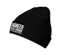 Ingénieur, Je Ne Discute Pas, J'Explique Simplement Pourquoi J'Ai Raison Femme Homme Bonnet d'hiver Classique Bonnets Tricoté Mode Hiver Chapeaux pour Quotidien Cyclisme Hiver